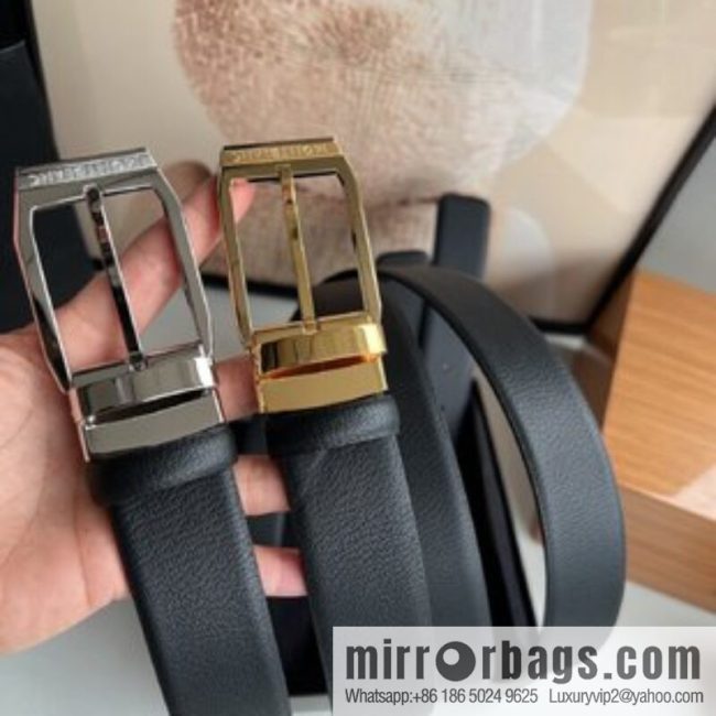 Zegna ZEGNA exquisite metal pin buckle first layer cowhide belt 3.5cm