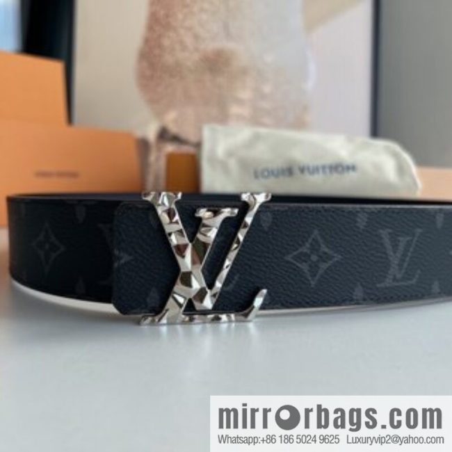 LV/Louis Vuitton 2022 new men\'s business belt 4.0cm - Image 2
