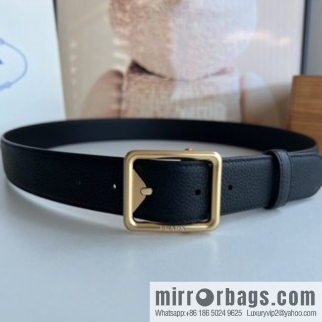 PRADA/PRADA, cowhide double-sided color scheme men\'s 3.5cm belt - Image 2