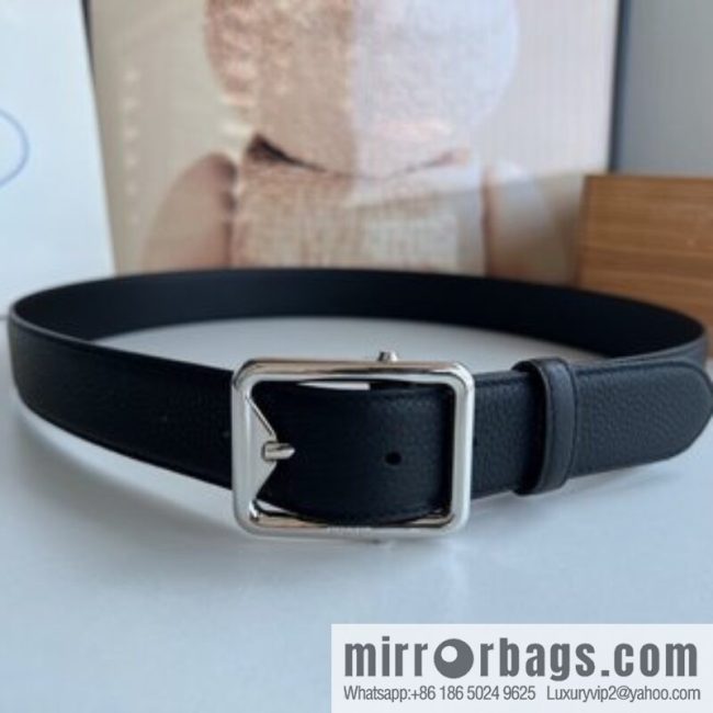 PRADA/PRADA, cowhide double-sided color scheme men\'s 3.5cm belt - Image 3