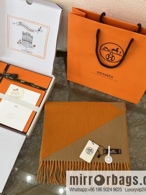 Hermes Unisex Double-Sided Cashmere Scarf