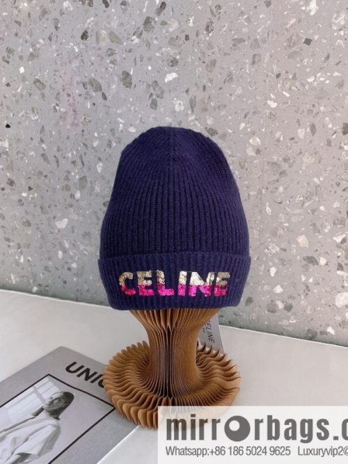 CHANEL CHANEL sequined alphabet knitted wool hat
