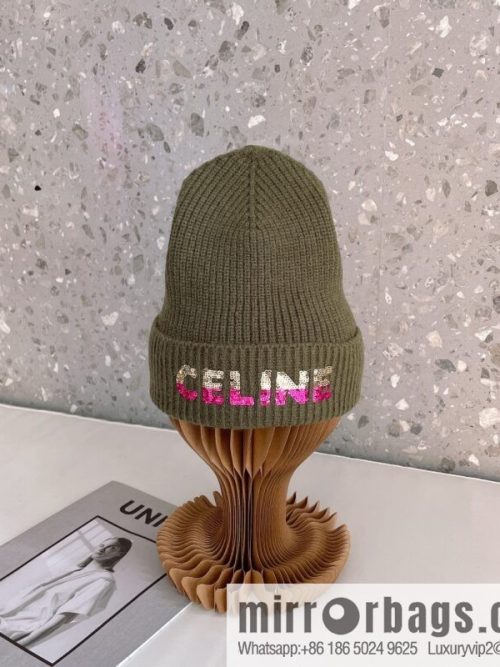 CHANEL CHANEL sequined alphabet knitted wool hat