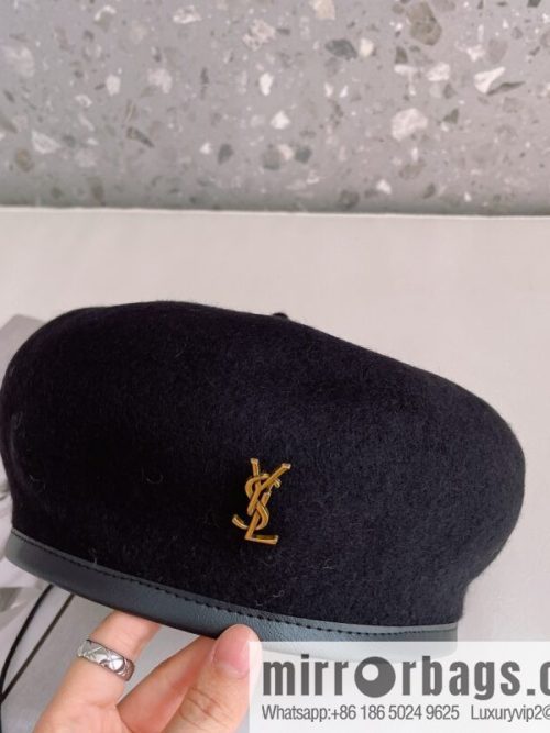 YSL Saint Laurent 2022 new wool simple beret