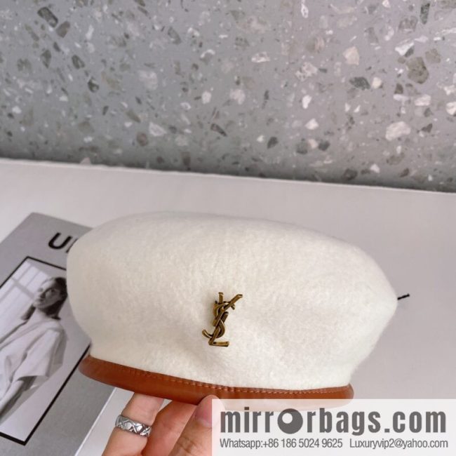 YSL Saint Laurent 2022 new wool simple beret