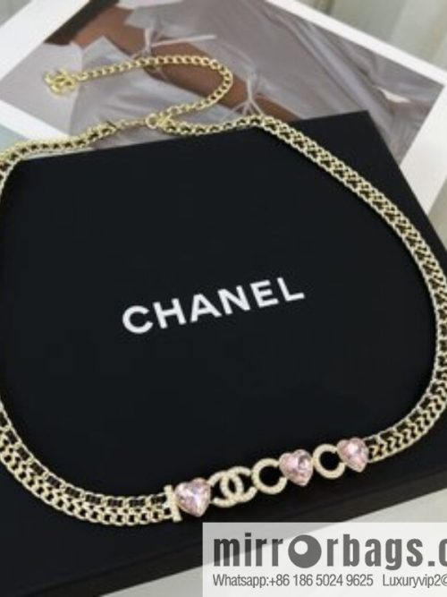 New ☑️ CHANEL CHANEL double c peach heart coco belt belt chain