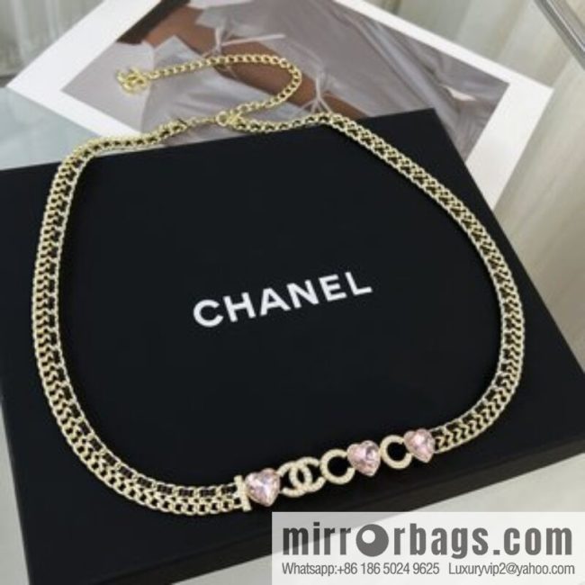 New ☑️ CHANEL CHANEL double c peach heart coco belt belt chain