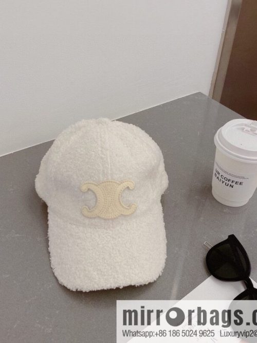 Celine 2022 autumn new lamb wool cap