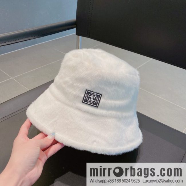 Chanel 2022 autumn and winter new rabbit fur bucket hat