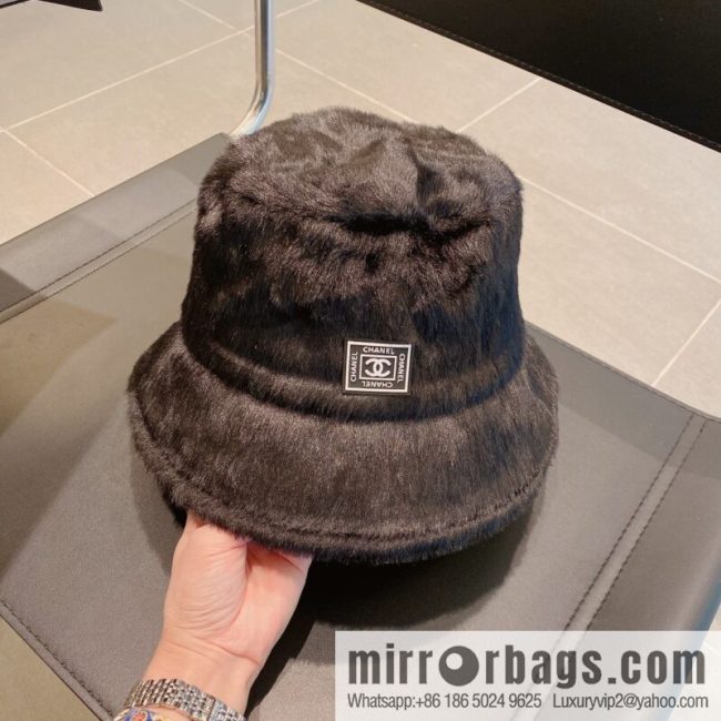 Chanel 2022 autumn and winter new rabbit fur bucket hat