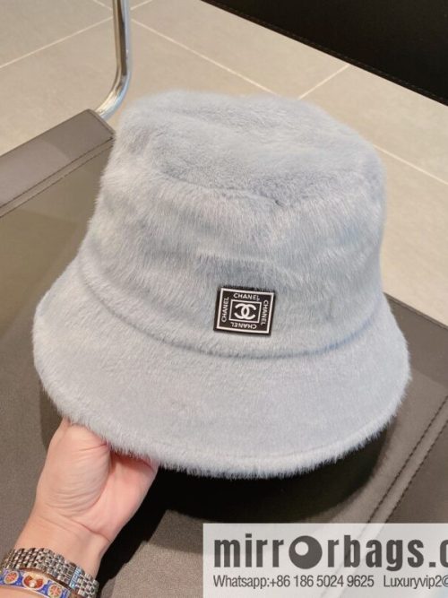 Chanel 2022 autumn and winter new rabbit fur bucket hat
