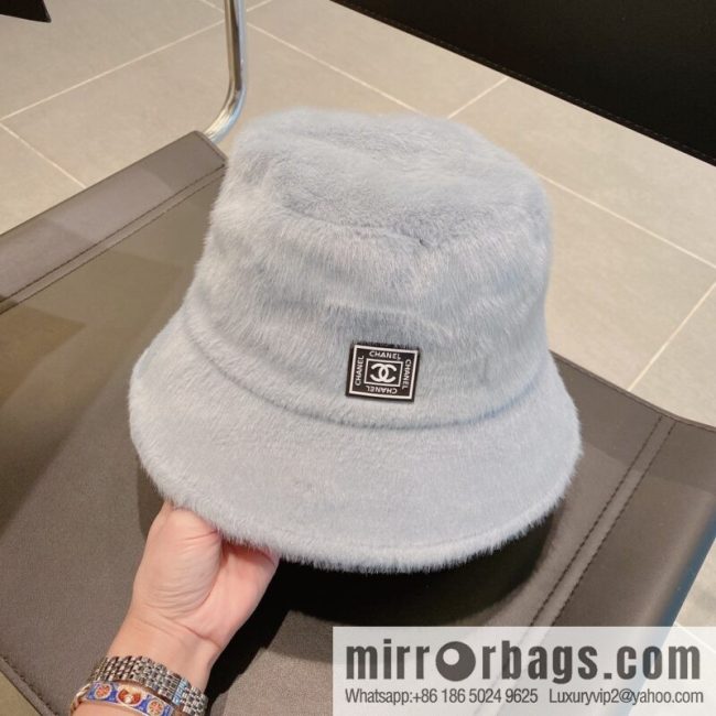 Chanel 2022 autumn and winter new rabbit fur bucket hat