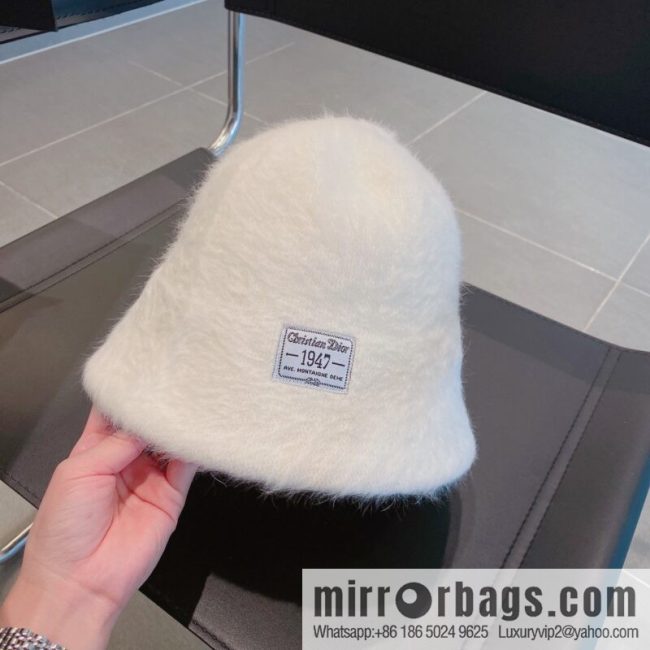 Dior 2022 autumn and winter new rabbit fur bucket hat