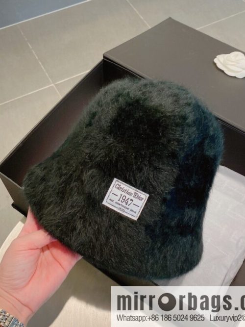 Dior 2022 autumn and winter new rabbit fur bucket hat
