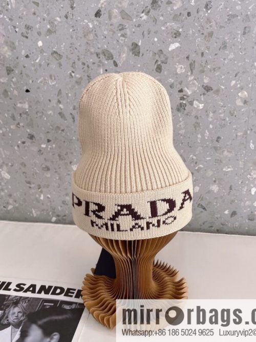 Prada official website latest wool-blend knitted hat