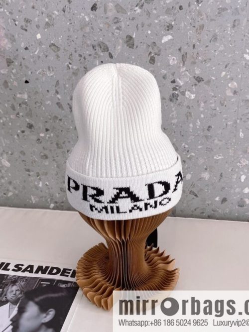 Prada official website latest wool-blend knitted hat