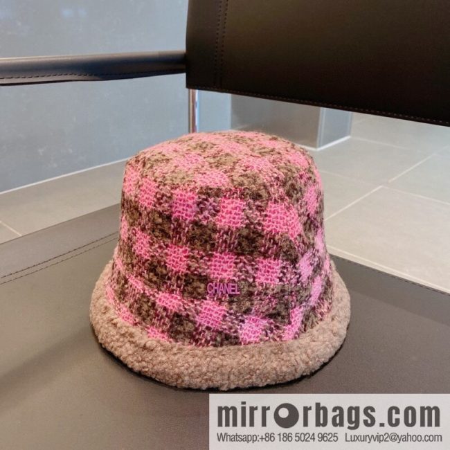 Chanel 2022 autumn and winter new lamb wool bucket hat