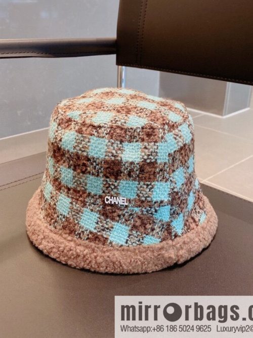 Chanel 2022 autumn and winter new lamb wool bucket hat