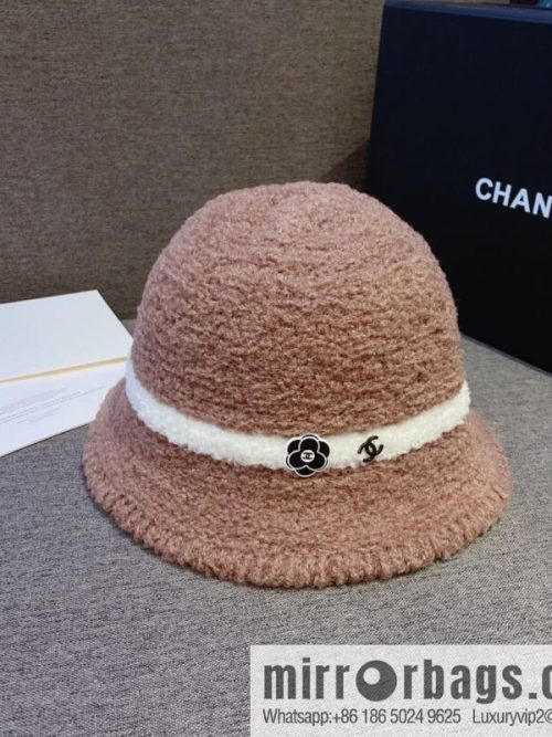 Chanel 2022 autumn and winter new lamb wool bucket hat