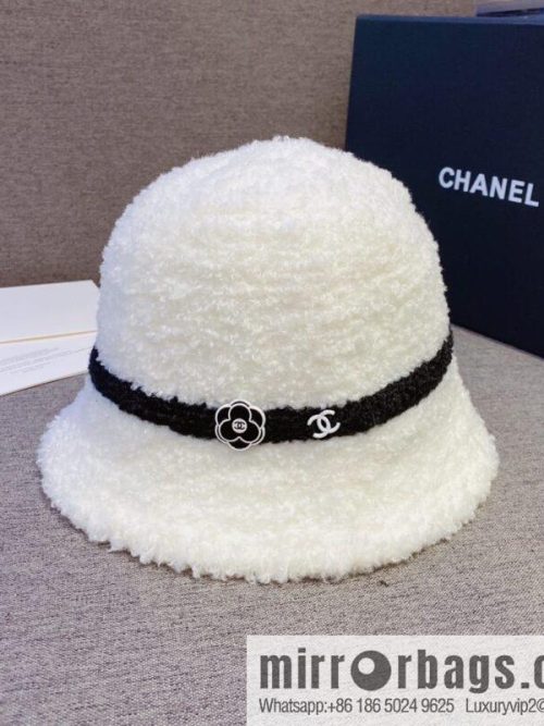 Chanel 2022 autumn and winter new lamb wool bucket hat