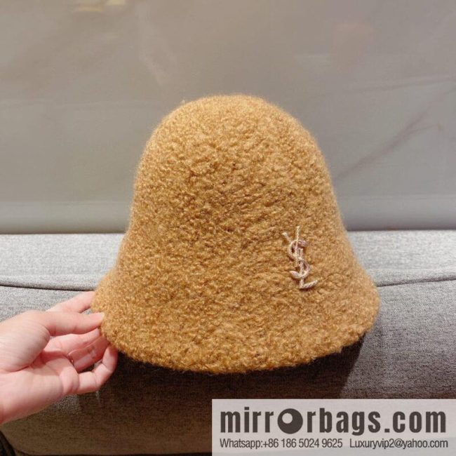 YSL Saint Laurent lamb wool bucket hat bucket hat