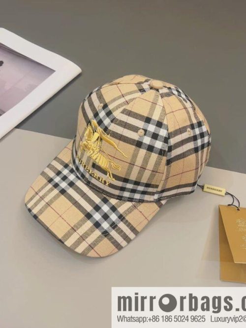 Burberry unisex checked baseball cap