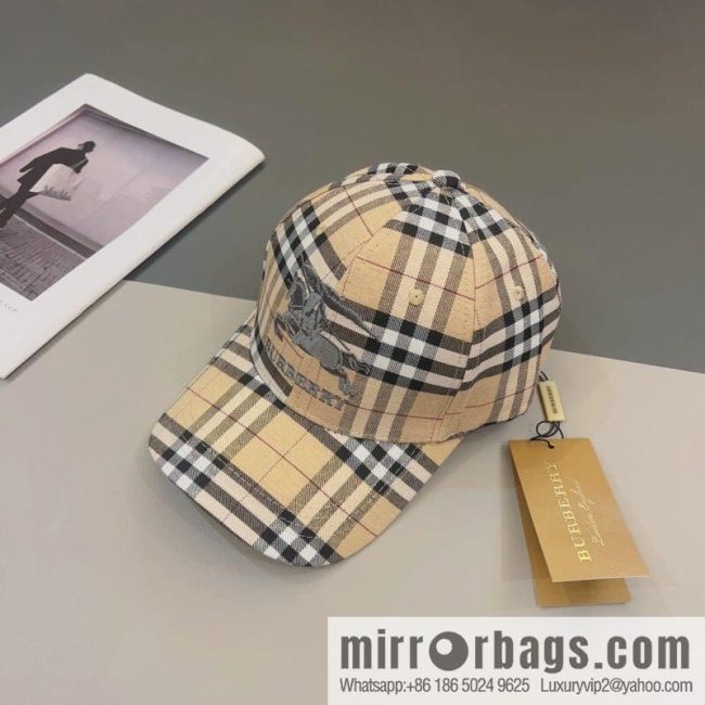 Burberry unisex checked baseball cap