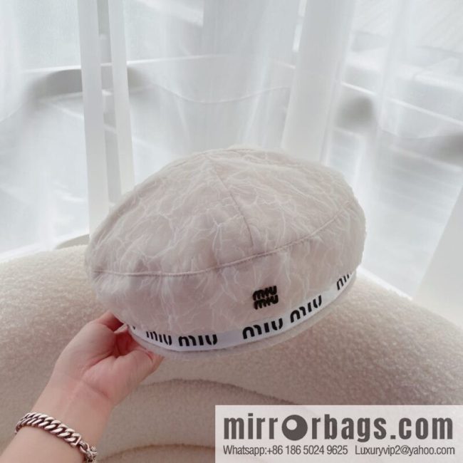 Miumiu autumn mesh fabric beret