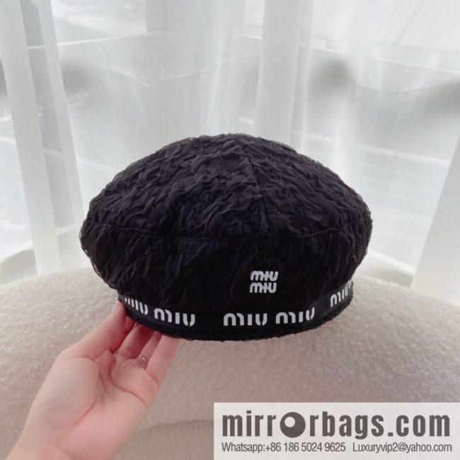 Miumiu autumn mesh fabric beret