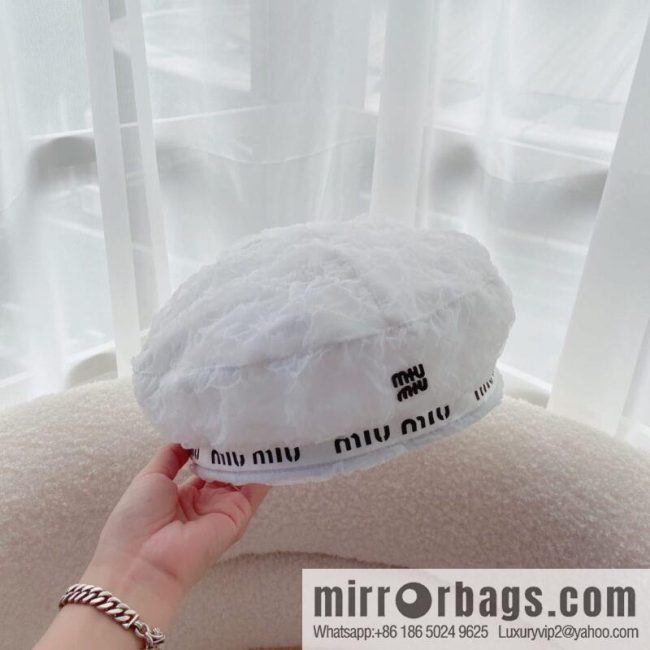 Miumiu autumn mesh fabric beret