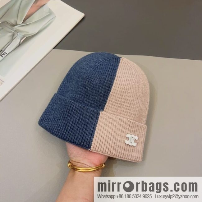 CELINE Arc de Triomphe logo knitted wool hat