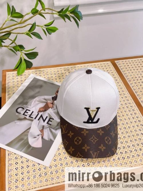 LV Louis Vuitton printed satin fabric new original baseball cap