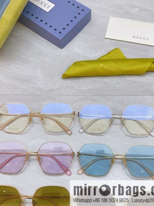 GUCCI Gucci\'s new retro gold silk simple sunglasses sunglasses