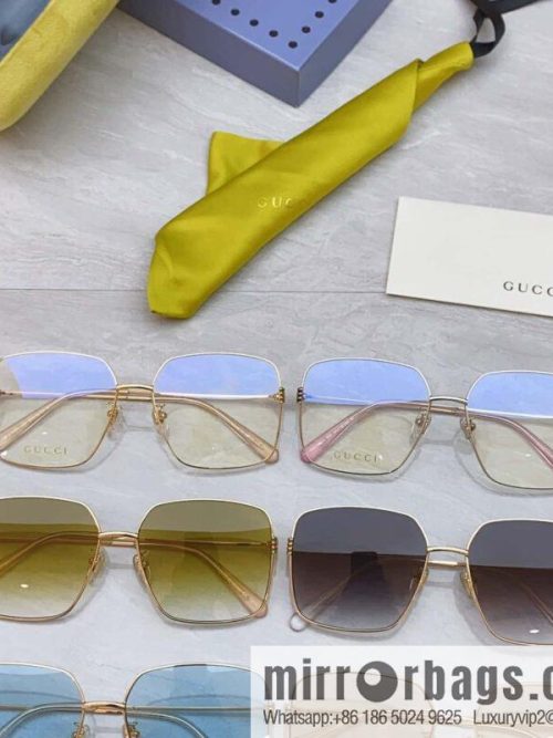 GUCCI Gucci\'s new retro gold silk simple sunglasses sunglasses