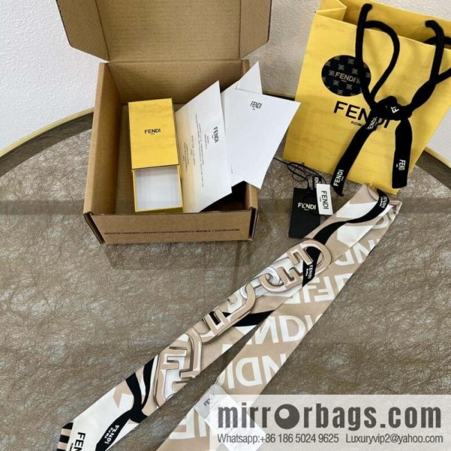 Fendi \"wrappy\" 100% silk ribbon