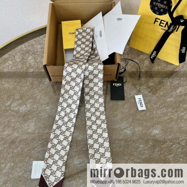 Fendi \"Karl Alphabet\" 100% silk ribbon