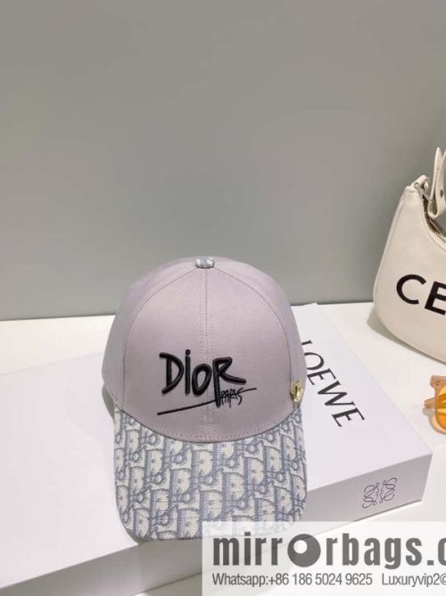 Dior\'s new embroidered alphabet canvas baseball cap