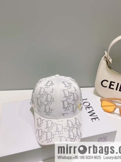 Dior full diamond logo unisex baseball cap