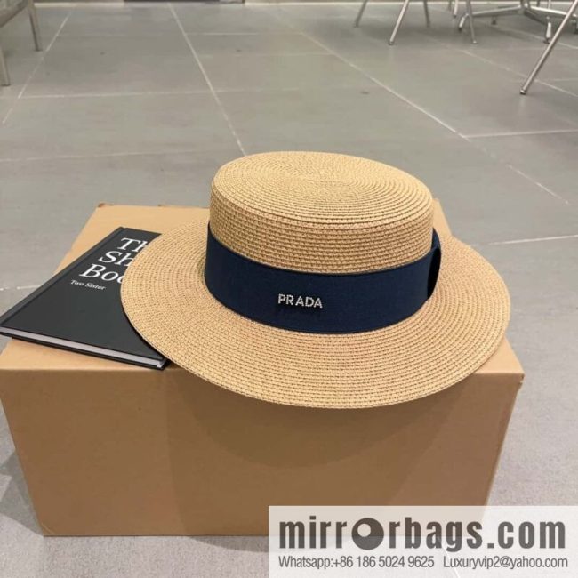 Prada new flat top top hat