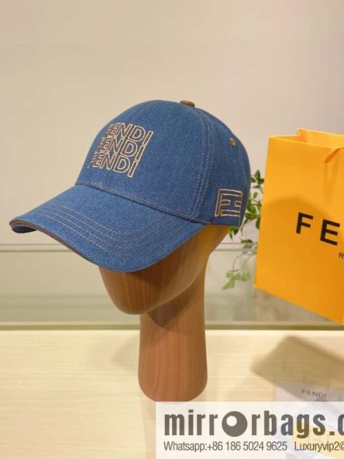 FENDI Fendi\'s new washed denim baseball cap