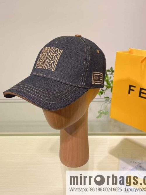FENDI Fendi\'s new washed denim baseball cap