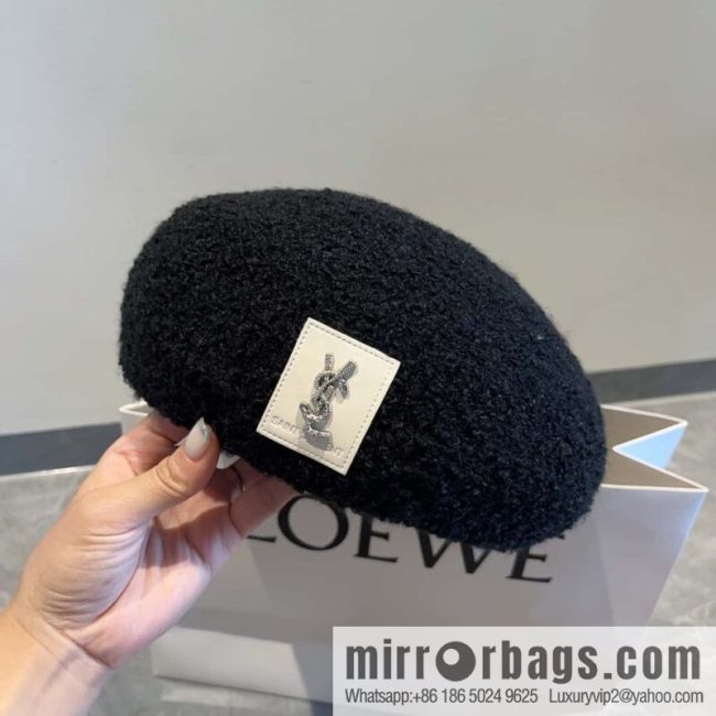YSL Saint Laurent Corduroy Beret