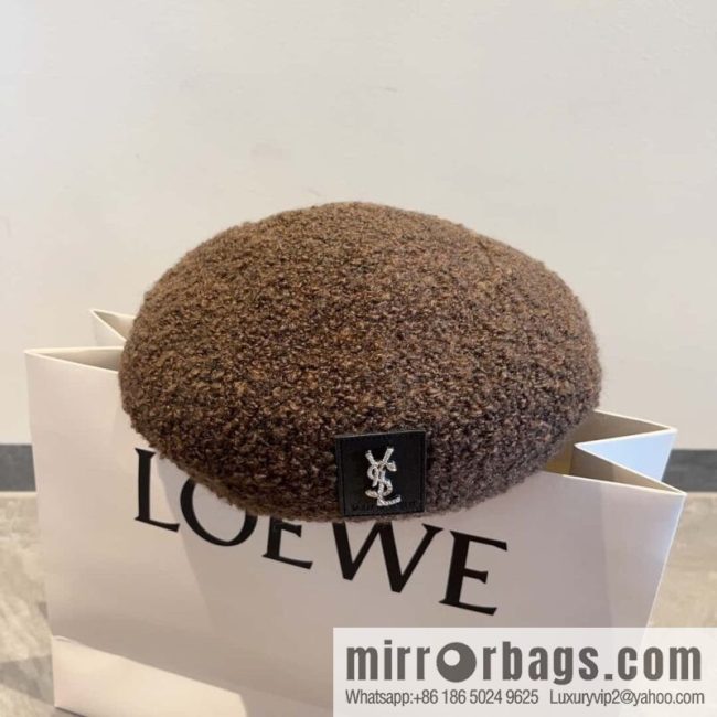 YSL Saint Laurent Corduroy Beret