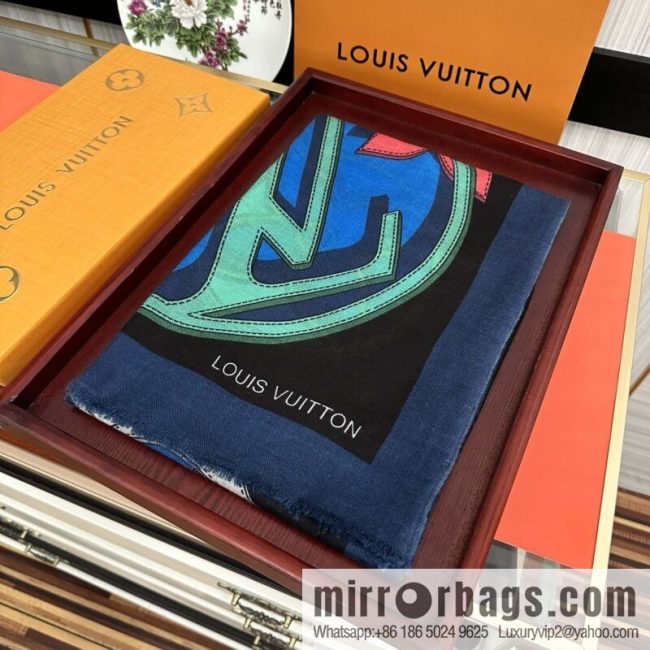 LV Louis Vuitton printed cashmere scarf - Image 2
