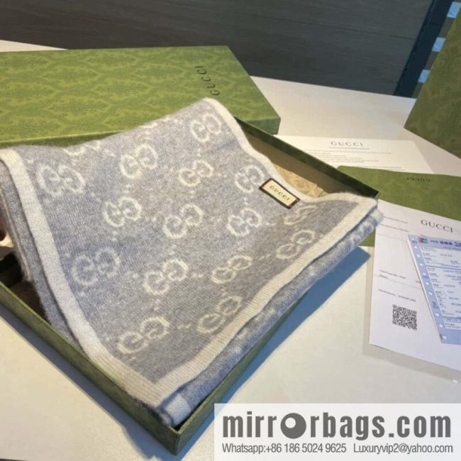 GUCCI Gucci double-sided jacquard classic cashmere scarf - Image 2