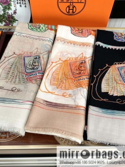 Hermes Hermes Horse Pentium Cashmere Long Towel