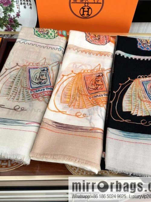 Hermes Hermes Horse Pentium Cashmere Long Towel