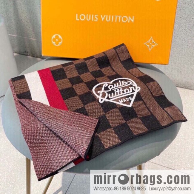 LV Louis Vuitton Couple 100% Imported Knitted Cashmere Scarf - Image 3