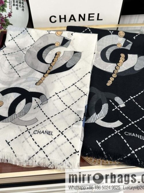 CHANEL Chanel Flower Double C Cashmere Long Towel