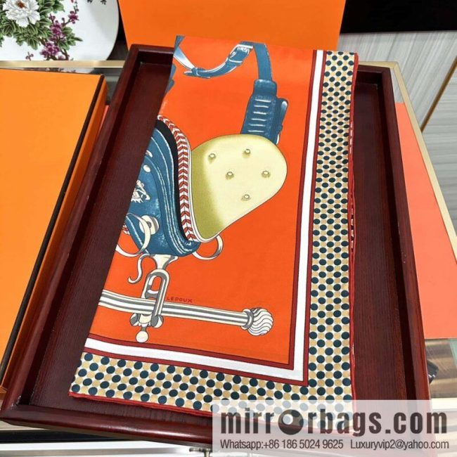 Hermes carriage design silk scarf - Image 3